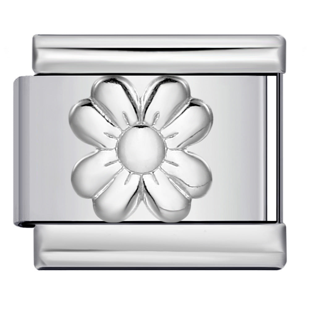 DIY Italian Module Bracelet Titanium Steel Gold Plated