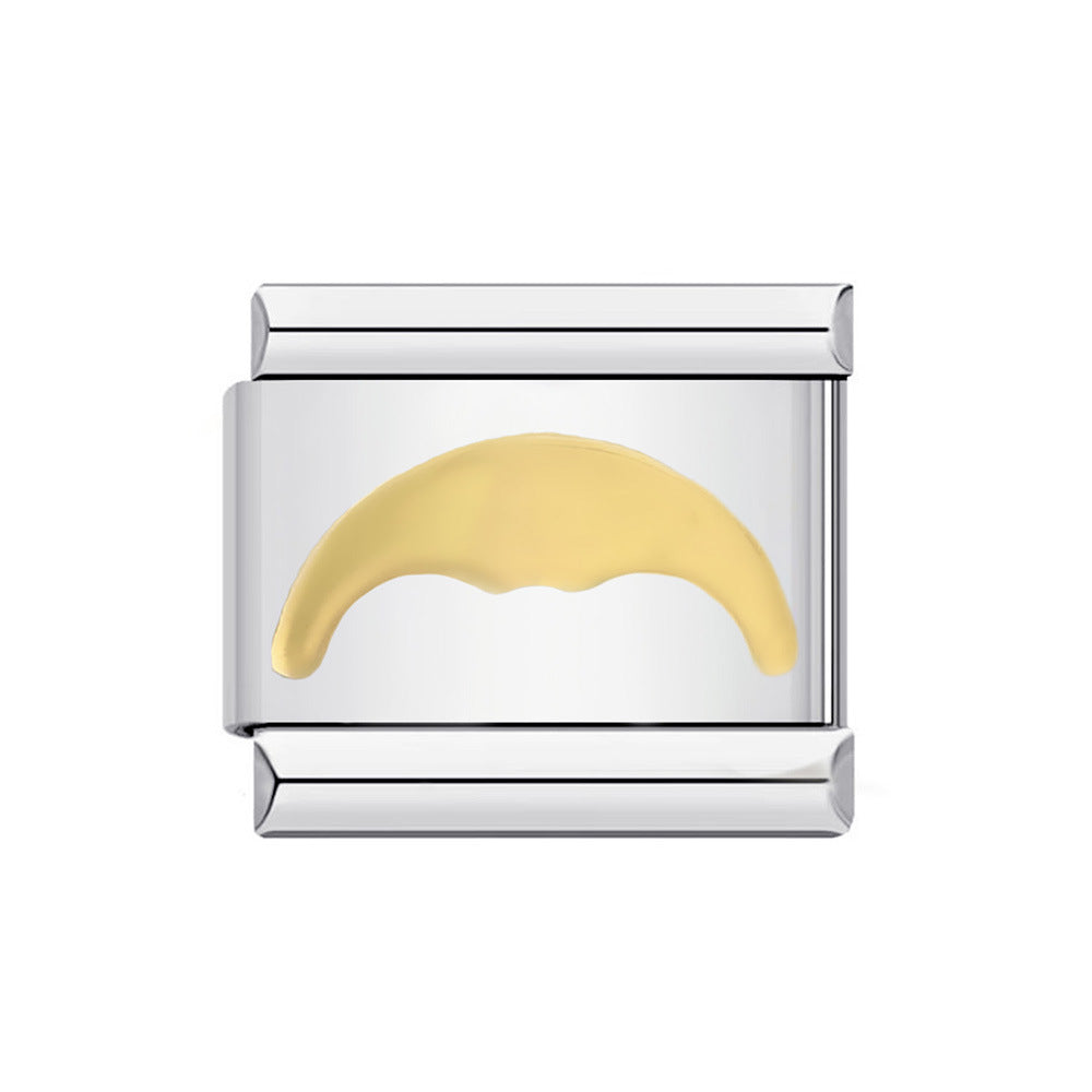 DIY Italian Module Bracelet Titanium Steel Gold Plated