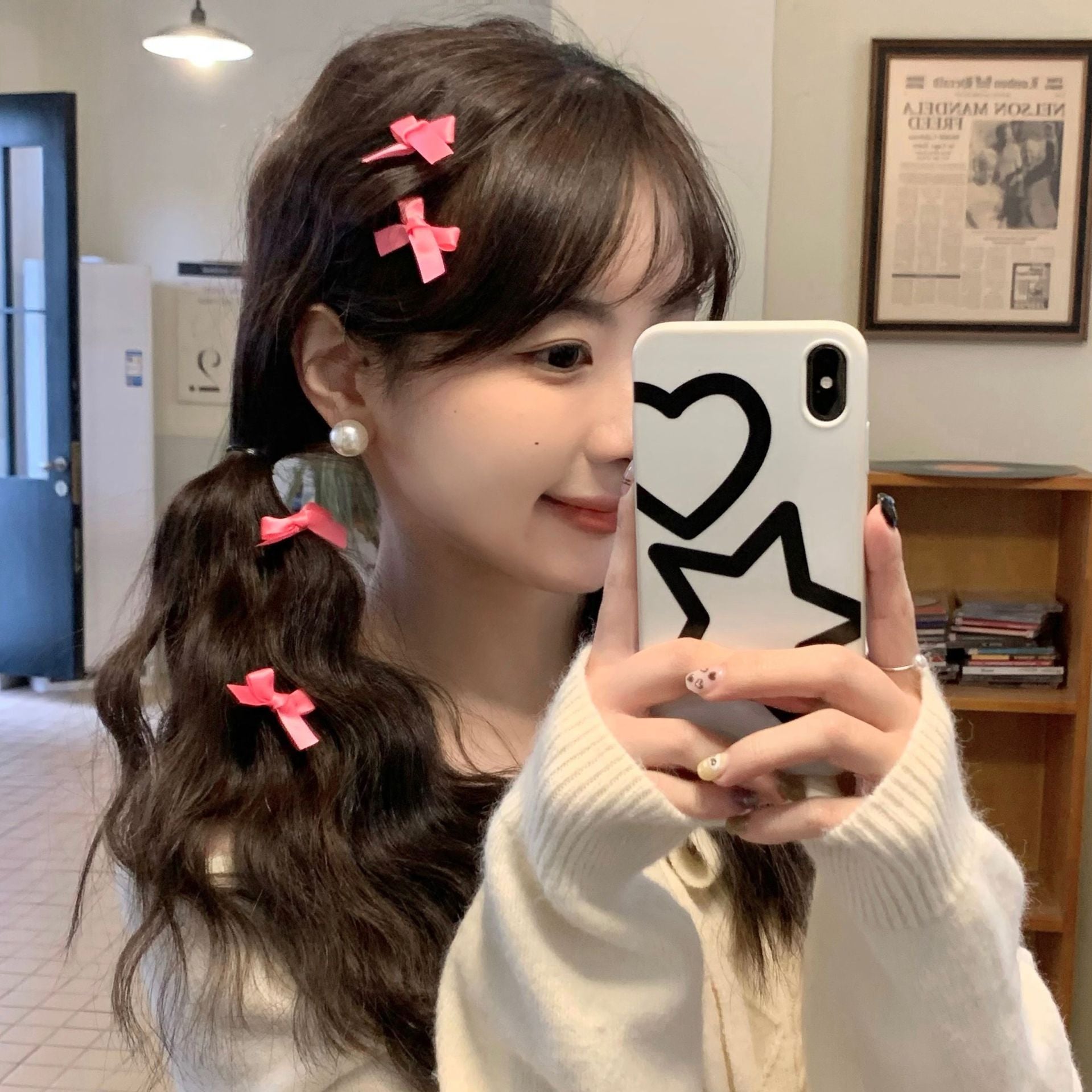 3cm Ribbon Bow Small Hairclip