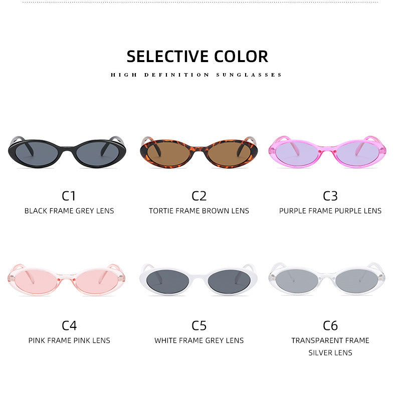 Retro Water Drop Oval Frame INS Style Personalized Glasses