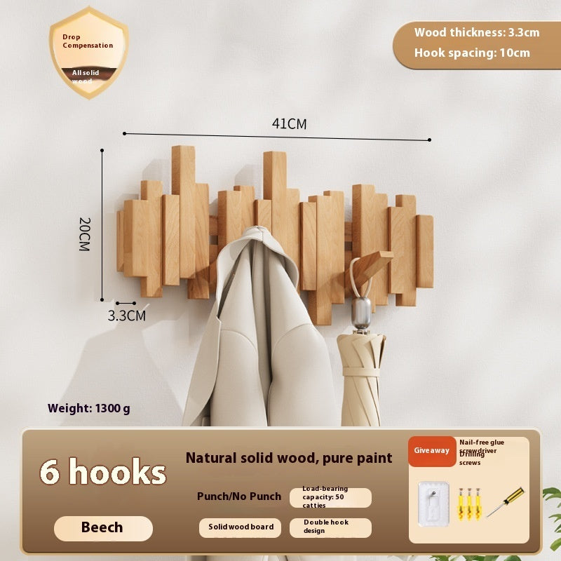 Wooden Piano Keys Clothes Rack Wall Hanging