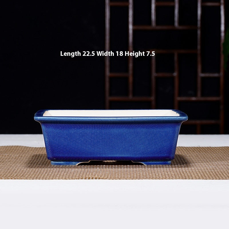 Purple Sand Flowerpot Ceramic Rectangular Bonsai