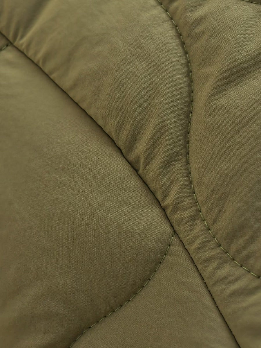 Single-breasted Mid-length Loose Cotton Coat