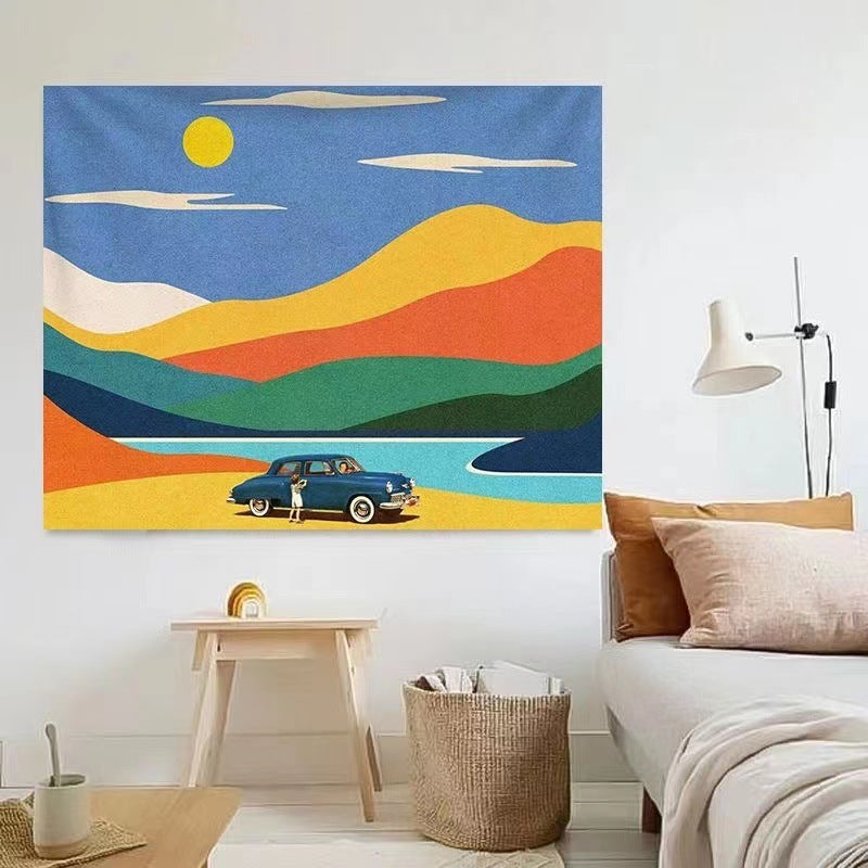 Retro Art Hanging Cloth Background Wall Decorative Tapestry