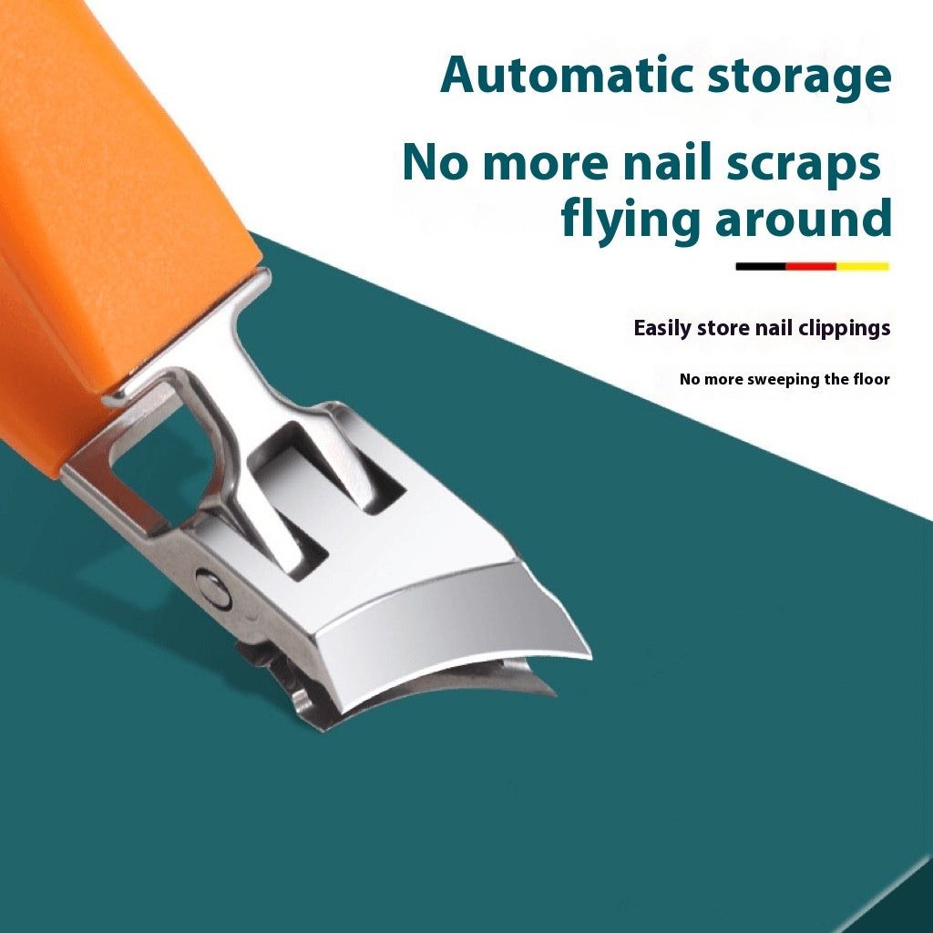 Diagonal Nail Clippers With Large Openings To Prevent Splashing