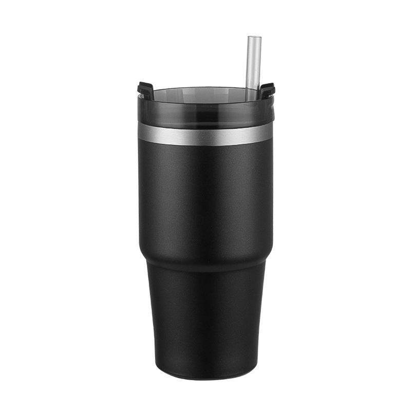 Large Capacity 20oz30oz Stainless Steel Heat And Cold Insulation Coffee Cup With Straw