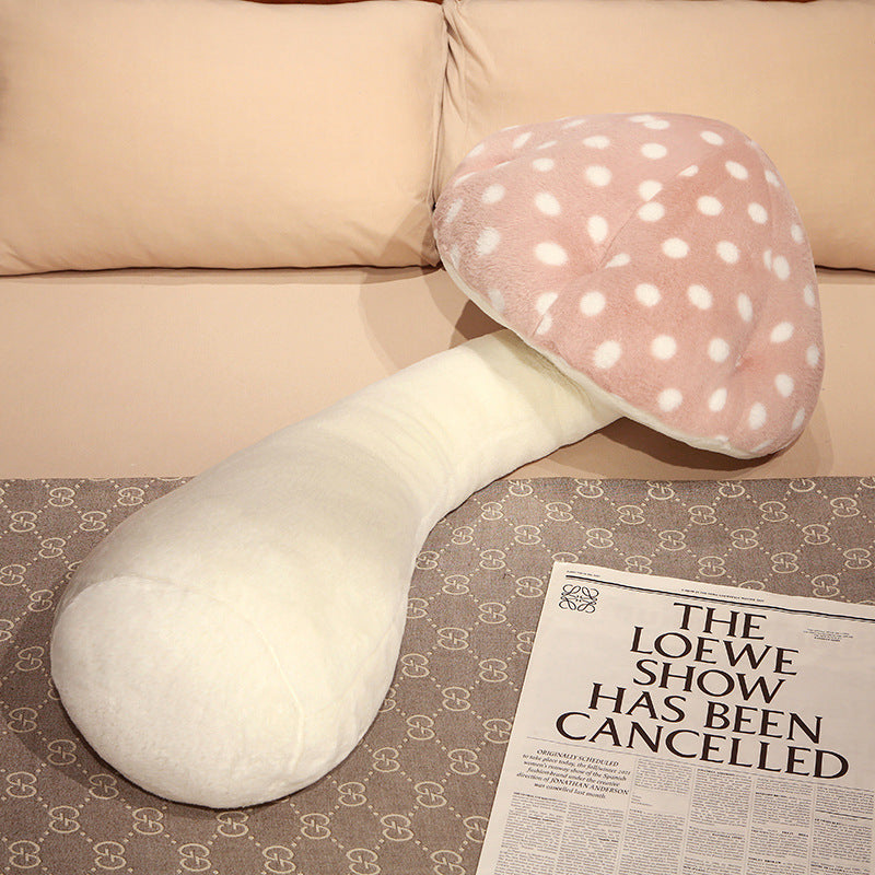 Cute Big Mushroom Shaped Leg Clip Sleeping Long Plush Pillow Living Room Backrest Pillow