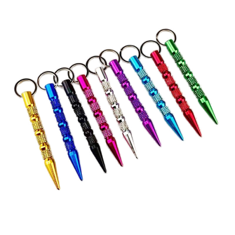 Metal Portable Self-defense Stick Keychain Pendant