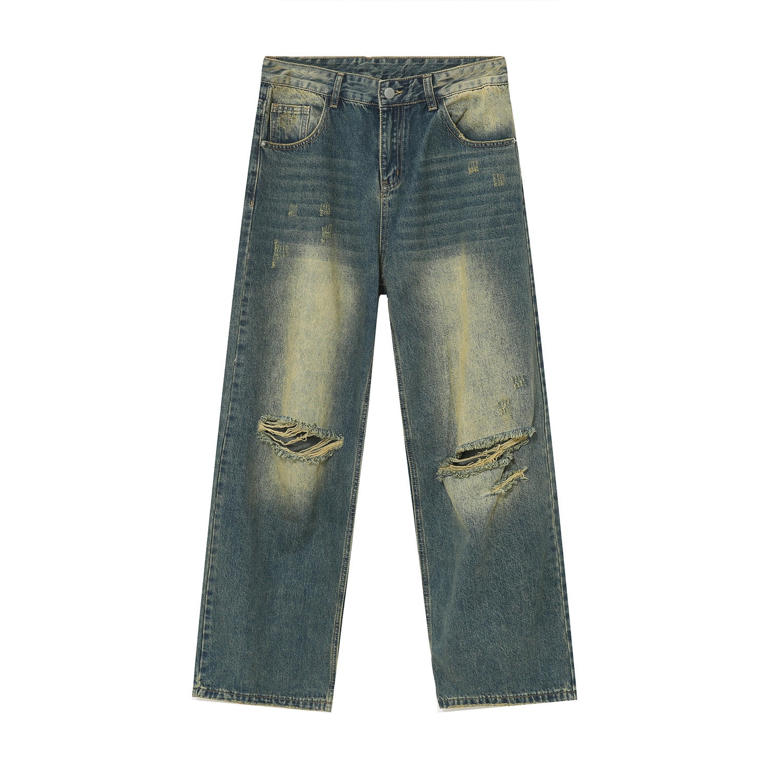 American Ripped Beggar High Street Loose Mop Jeans