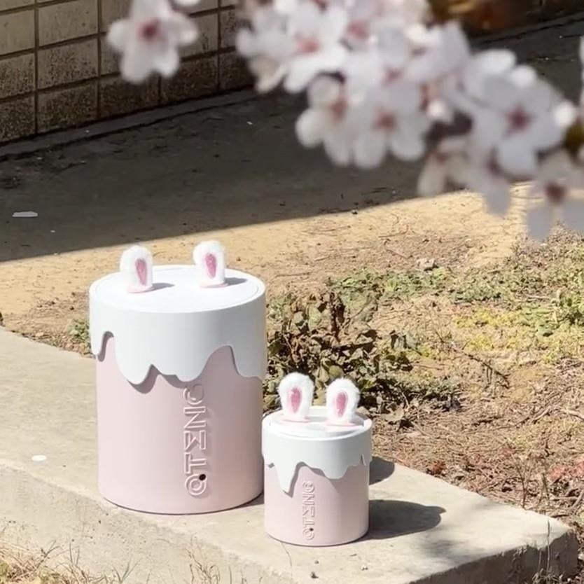Ice Cream Rabbit Ears Bowknot Trash Can