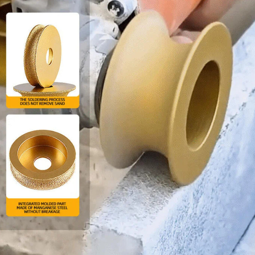 Gold Brazed Diamond Angle Grinder Stone Grinding Wheel