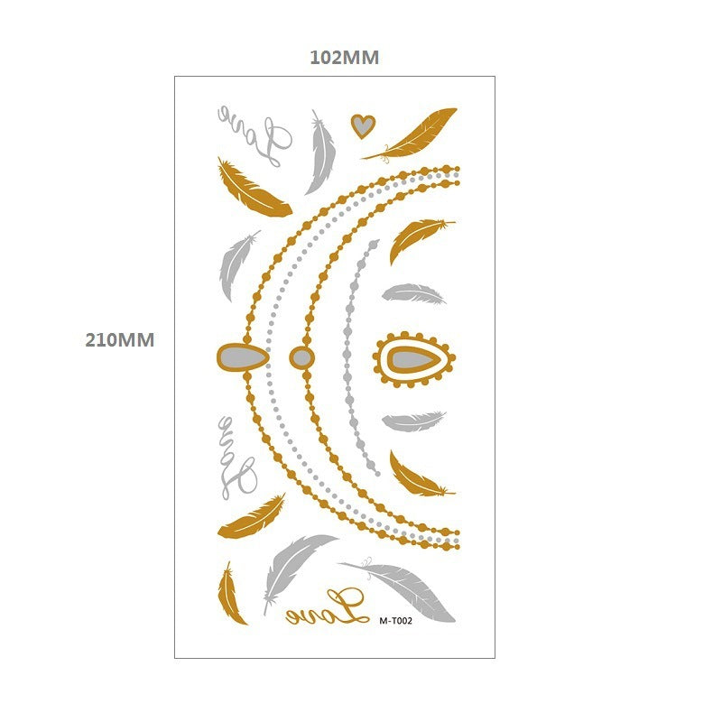 Gliding Tattoo Sticker Water Transfer Waterproof Tattoo Sticker