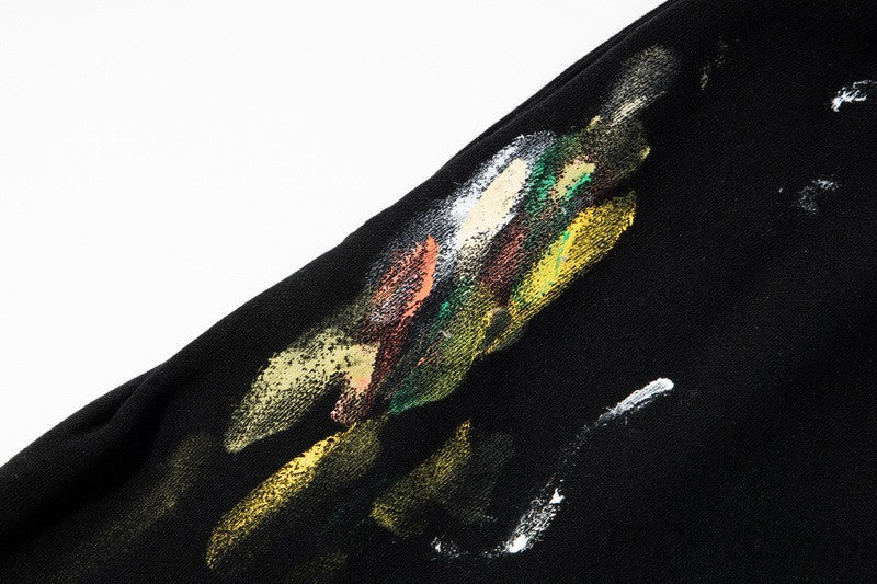 Deconstructed Washed And Worn Casual Pants