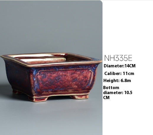 Household Green Plant Creative Jun Kiln Ceramic Flower Pot