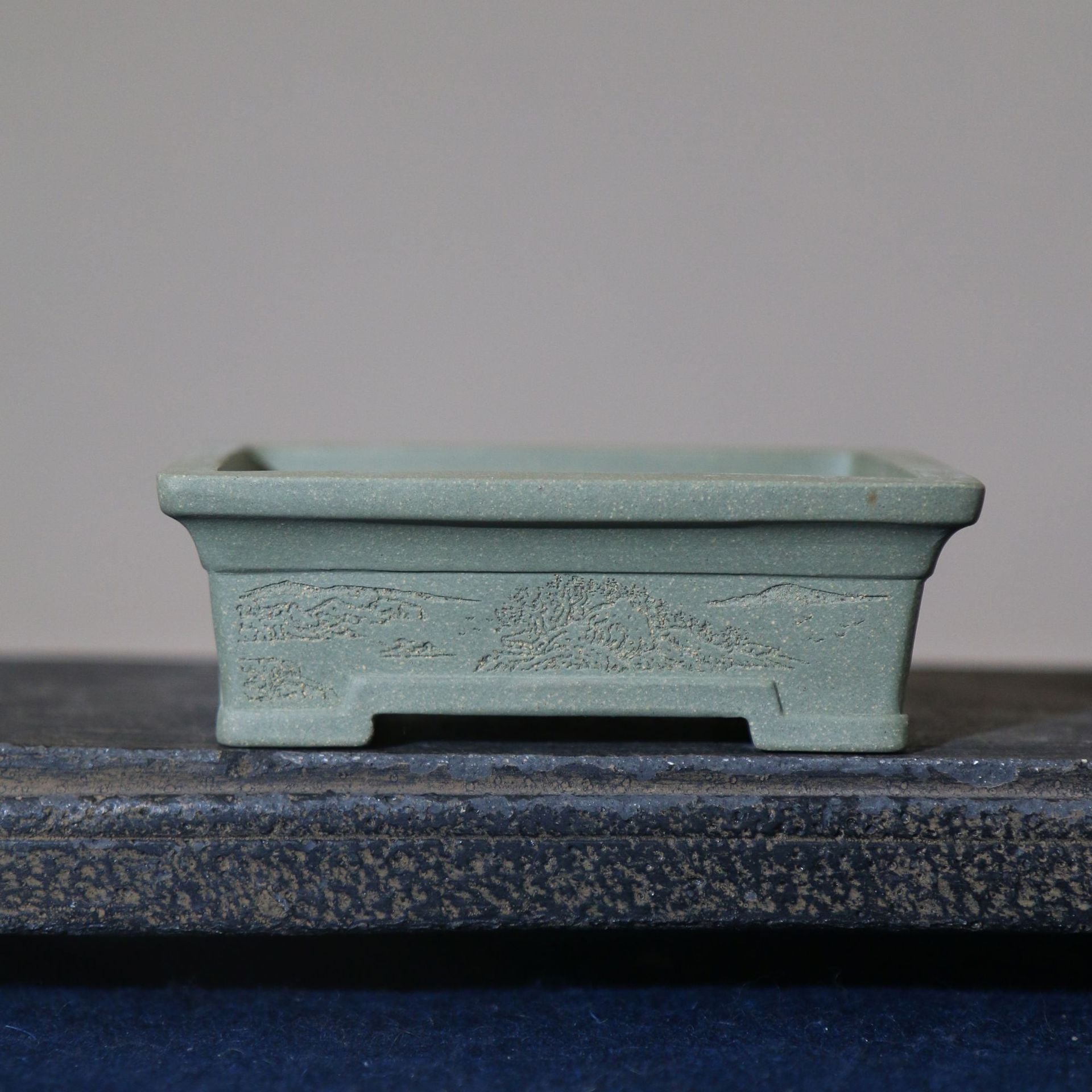 Purple Sand Flowerpot Handmade Pots Bonsai Pot Miniature