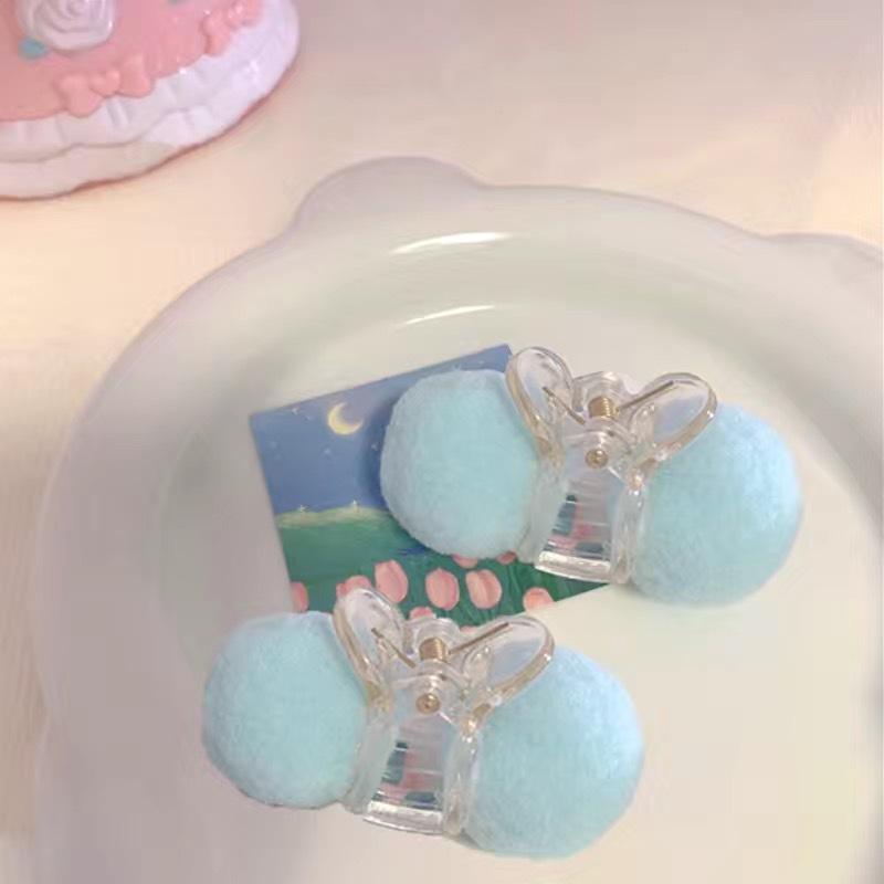 Cute Plush Ball Barrettes Small Jaw Clip