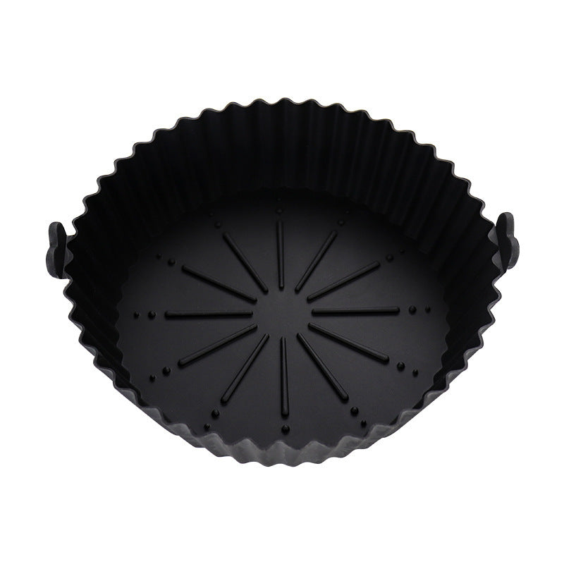 Air Fryer Silicone Baking Tray Food Grade Binaural Round