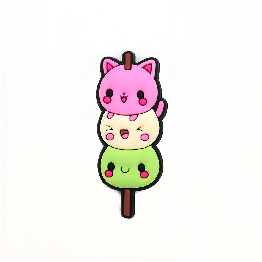 Cartoon Food Hole Shoes Shoe Ornament Shoe Buckle PVC Eva Sandals Decorative Accessories