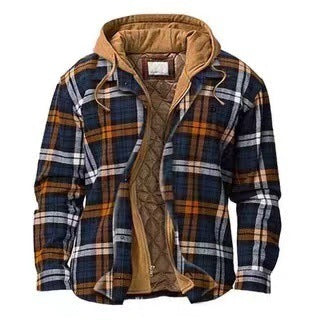 Men's Thickened Cotton-padded Coat Loose Hooded Polyester Jacket