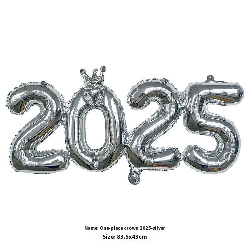 2025 One-piece Digital Crown Balloon