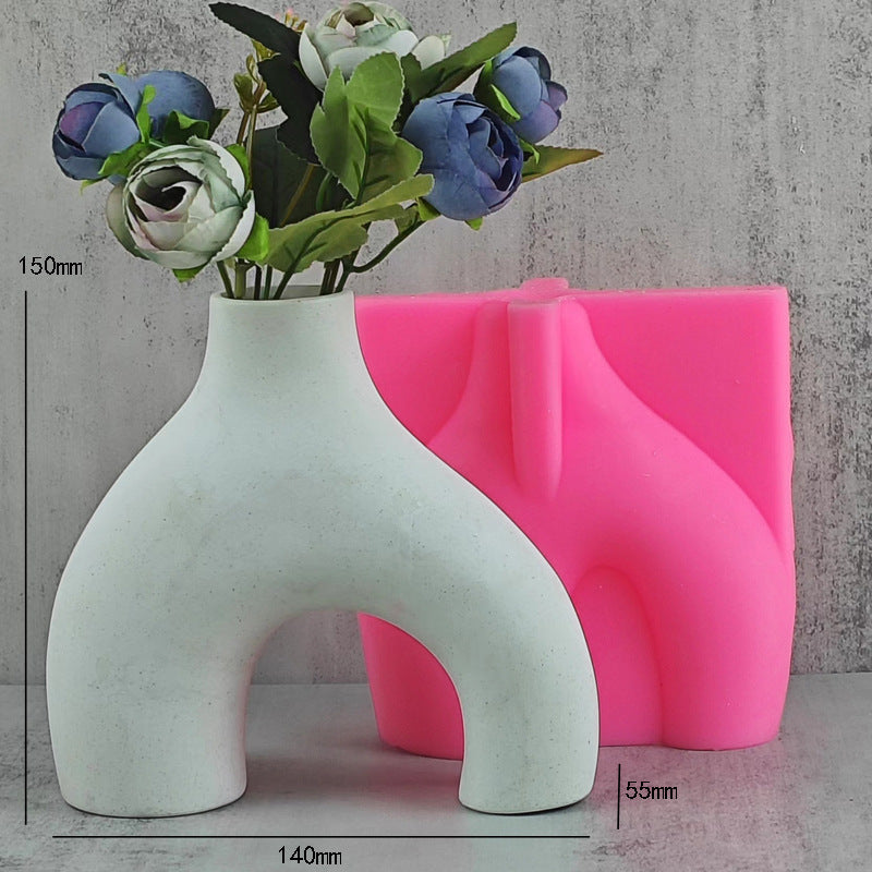 Twisted U-shaped Irregular Vase Silicone Mold