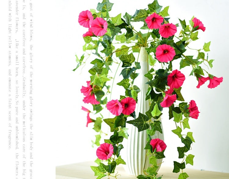 Hanging Basket Plastic Fake Flower Rattan Wall Hanging Decoration