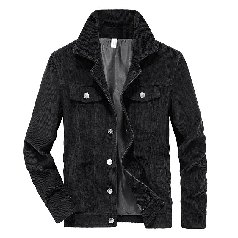 Jacket Men's Thin Corduroy Jacket Men's Retro Workwear Jacket