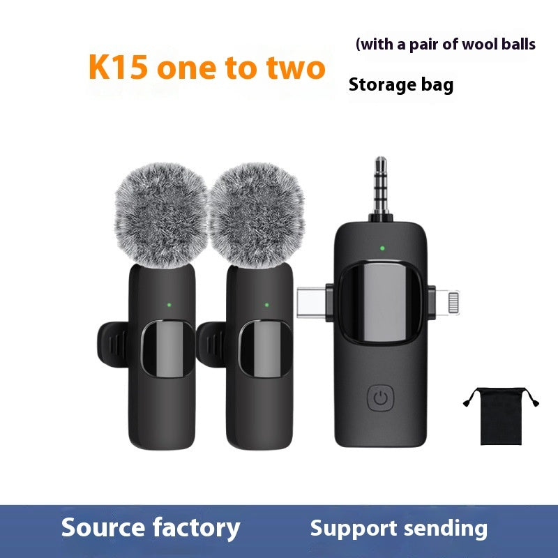 Wireless Collar Clip Microphone Three-in-one Three Connector Mini Microphone 35 Hole