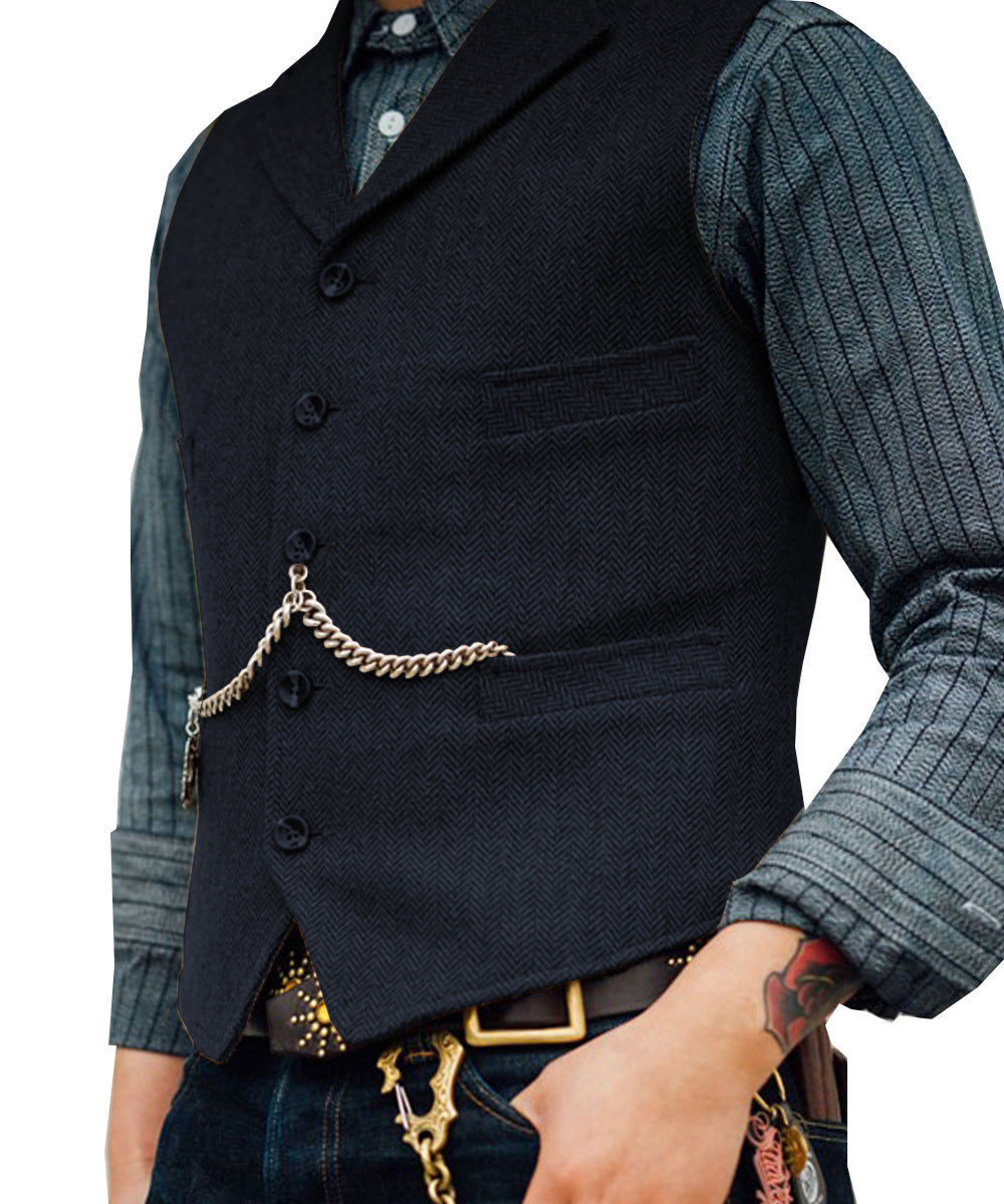New Men's Groom Slim Casual Suit Vest
