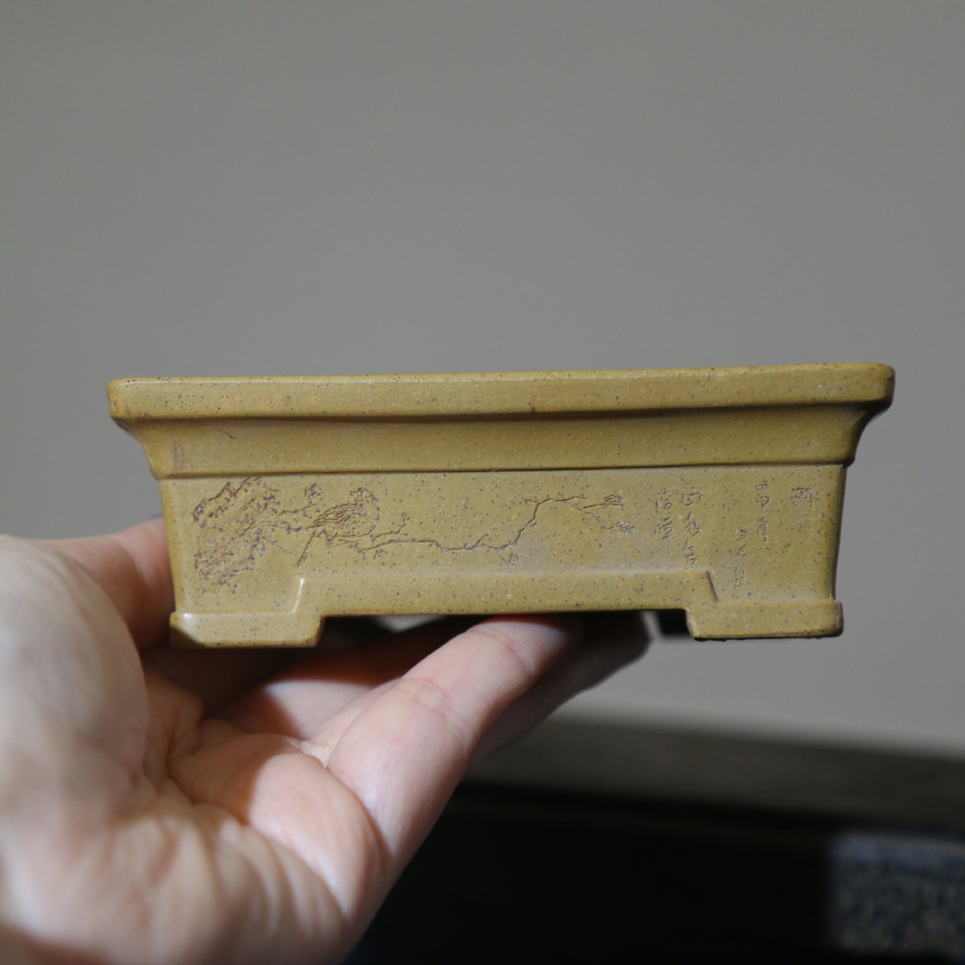 Purple Sand Flowerpot Handmade Pots Bonsai Pot Miniature