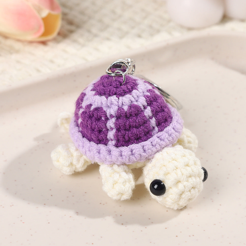 Cute Turtle Keychain Mini Little Turtle Wool Crocheted Doll Creative Little Doll Lovely Key Buckle