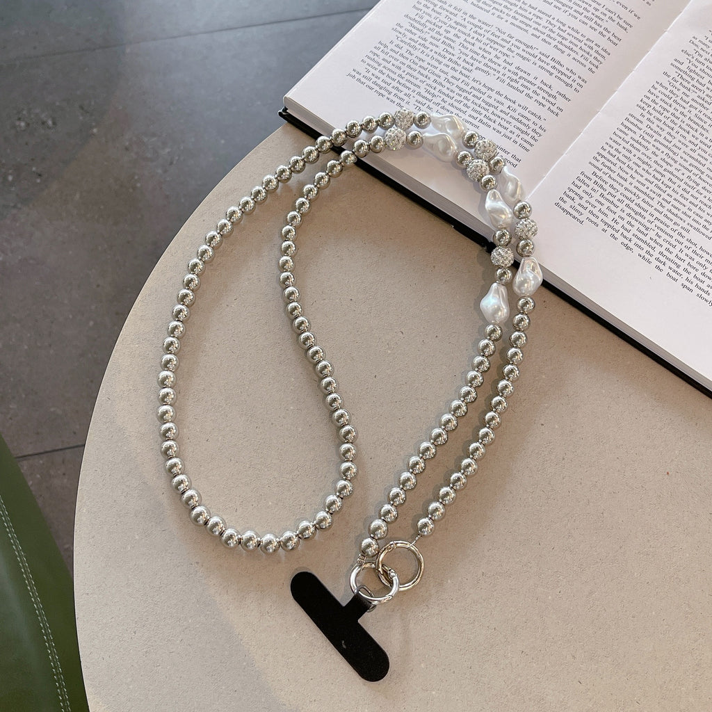 Elegant Pearl Diy Phone Case Crossbody Chain