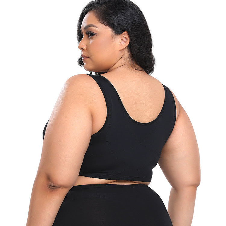 European And American Large Size Without Steel Ring Lace Cup Front Row Buttons Thin