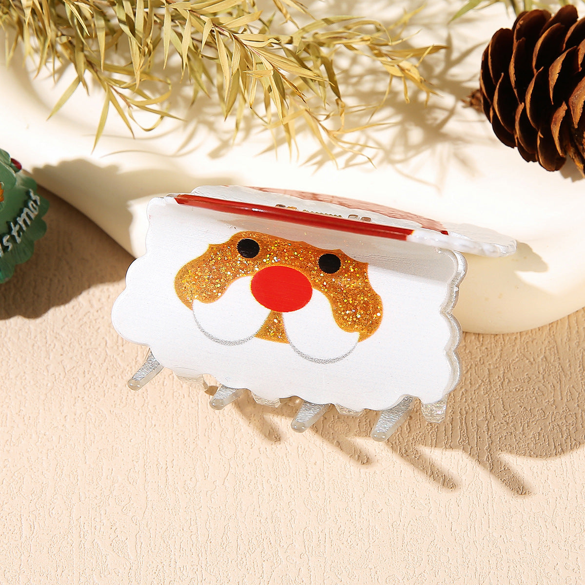 Christmas Shark Clip Summer Back Head Barrettes