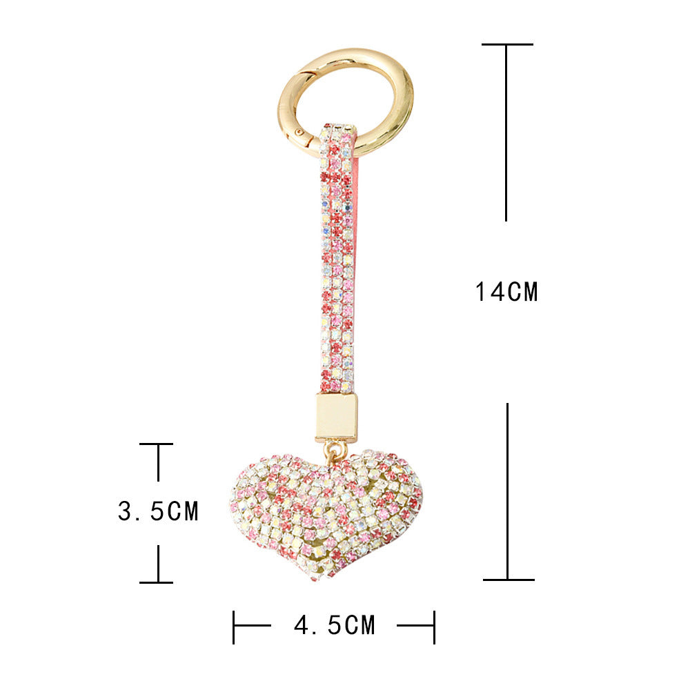 Creative Diamond Cute Heart Car Key Ring Pendant