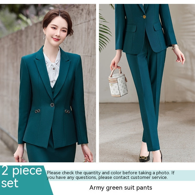 Women's Professional Fashion Casual Suit Pants Set