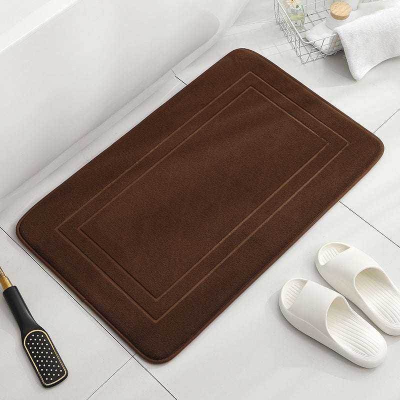 Modern Minimalist Sponge Bathroom Door Non-slip Absorbent Home Ground Mat
