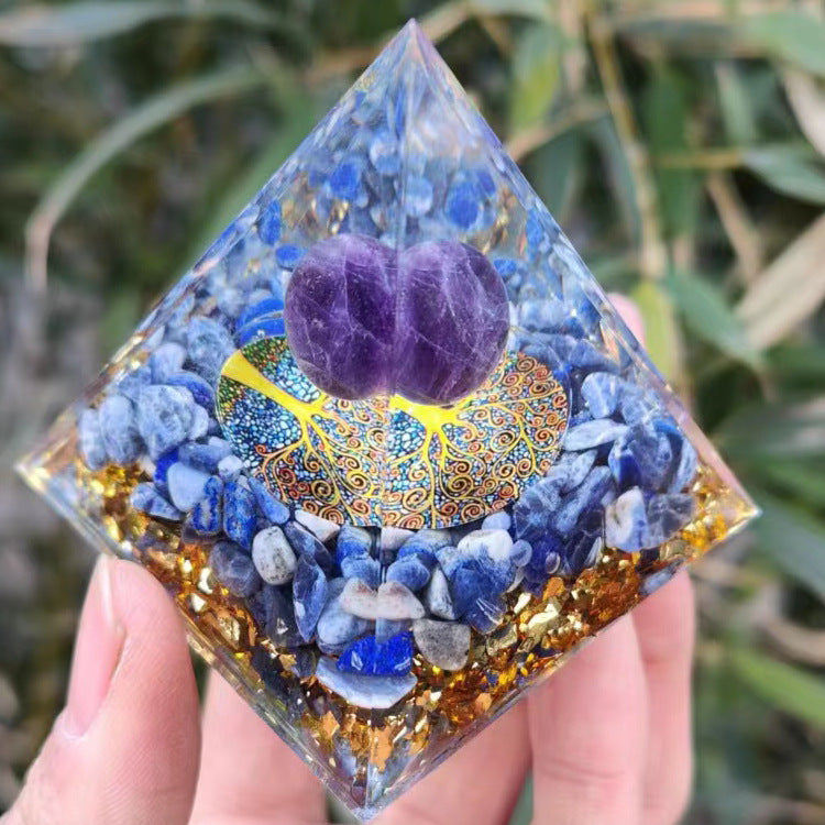 Pyramid Crystal Gravel Epoxy Resin Home Desktop Handmade Ornaments