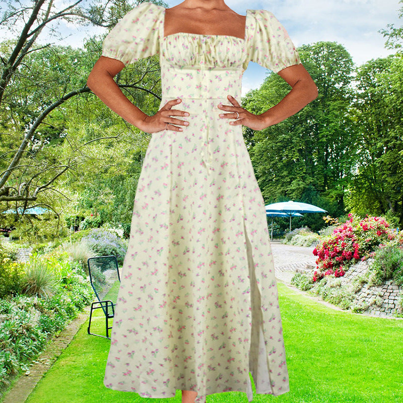 Fashion Floral Slim-fitting Sling Dress Women