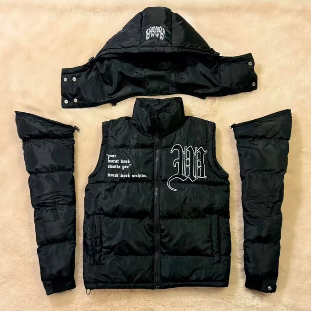 Winter Hooded Cotton-padded Cardigan Jacket