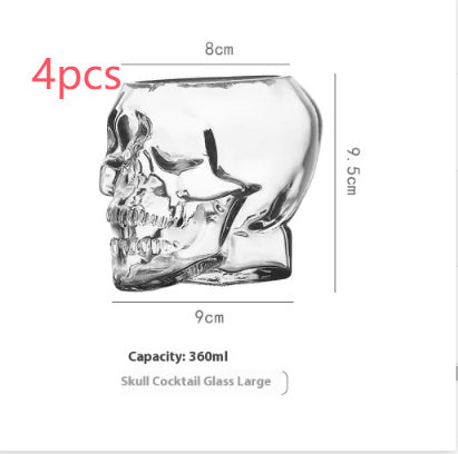 Skull Skull Glass Bottle Halloween Cup