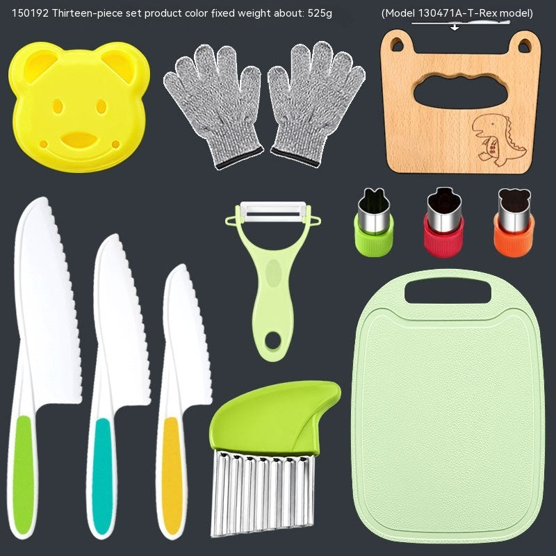 Children's Anti-cutting Gloves Cutting Board Fruit Knife