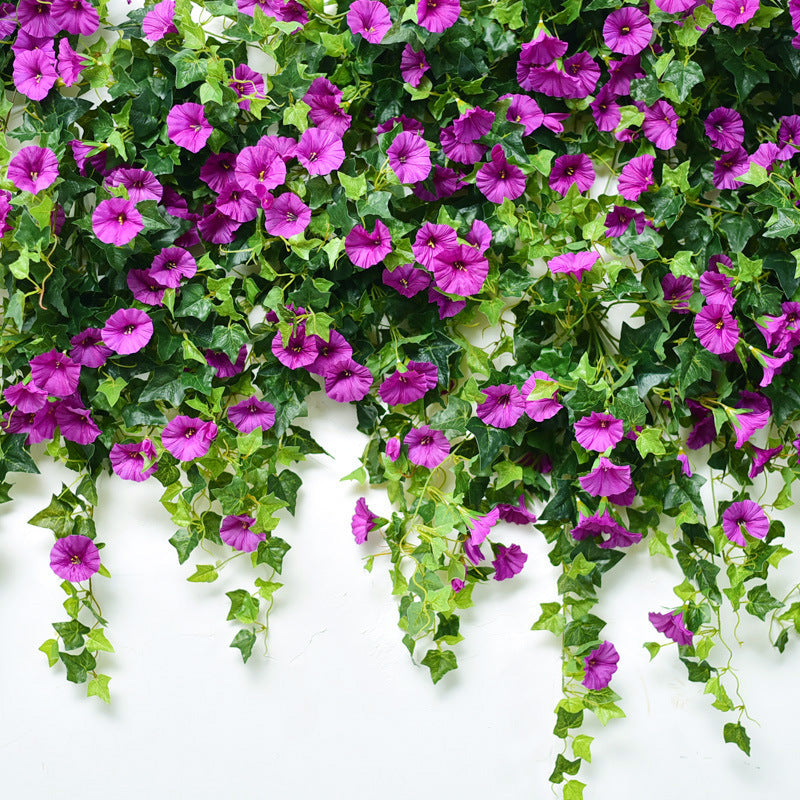 Hanging Basket Plastic Fake Flower Rattan Wall Hanging Decoration