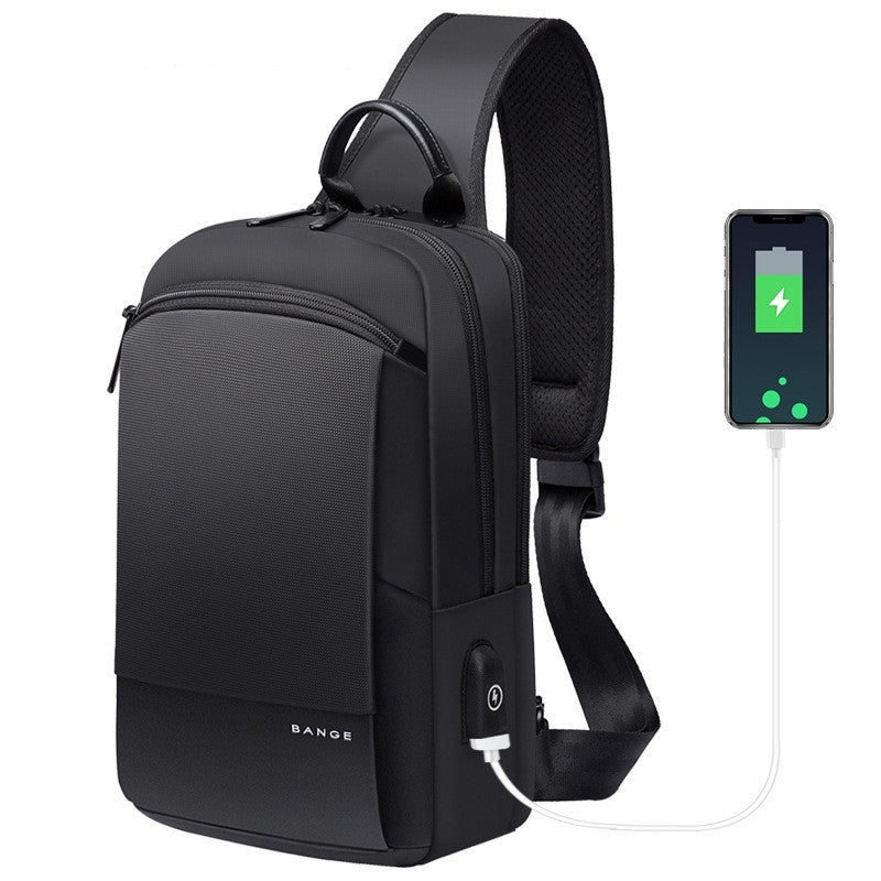 Casual Men's Usb Oxford Cloth Men's Chest Bag