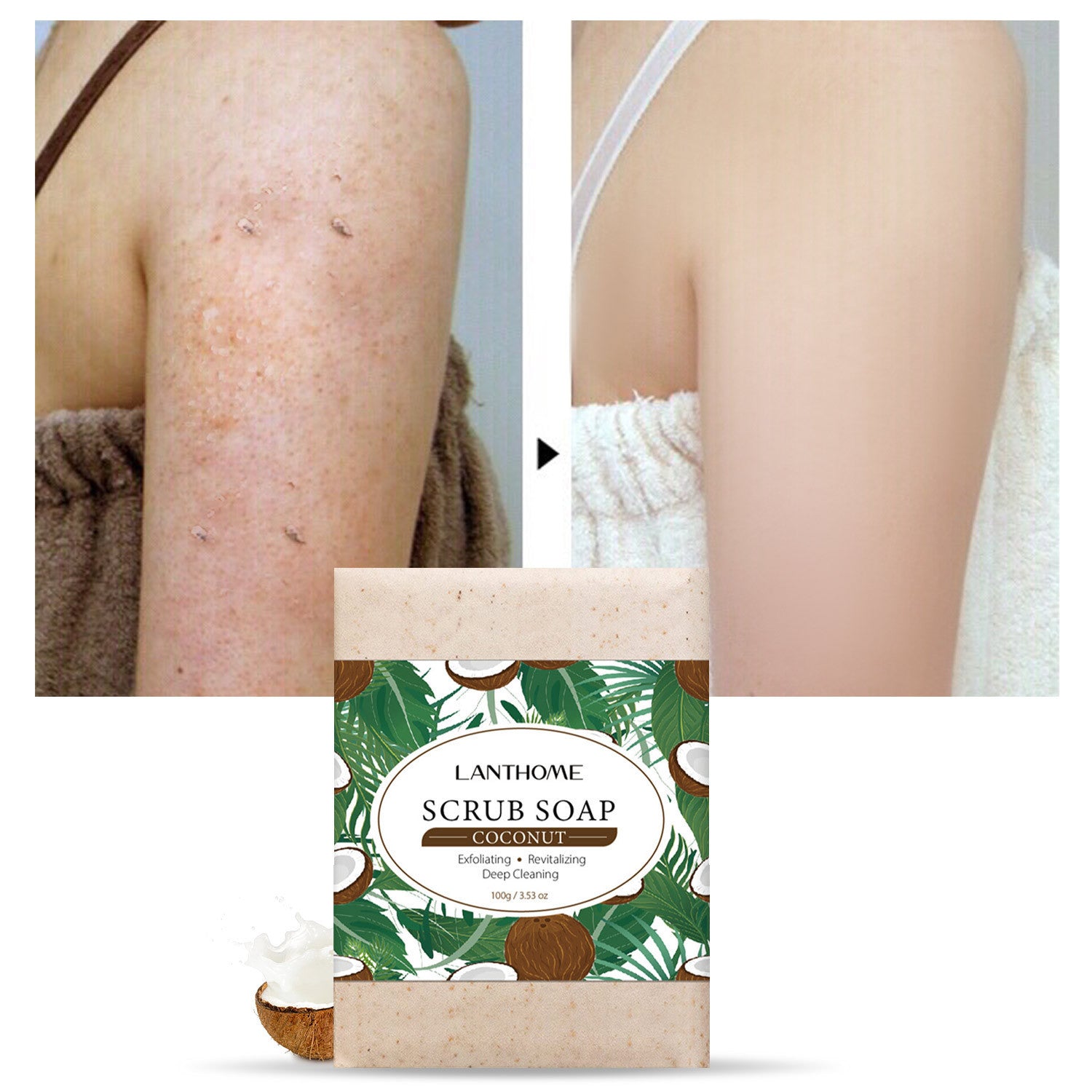 Facial Scrub Soap Essential Oil Cleansing Facial Body Scrub Soap