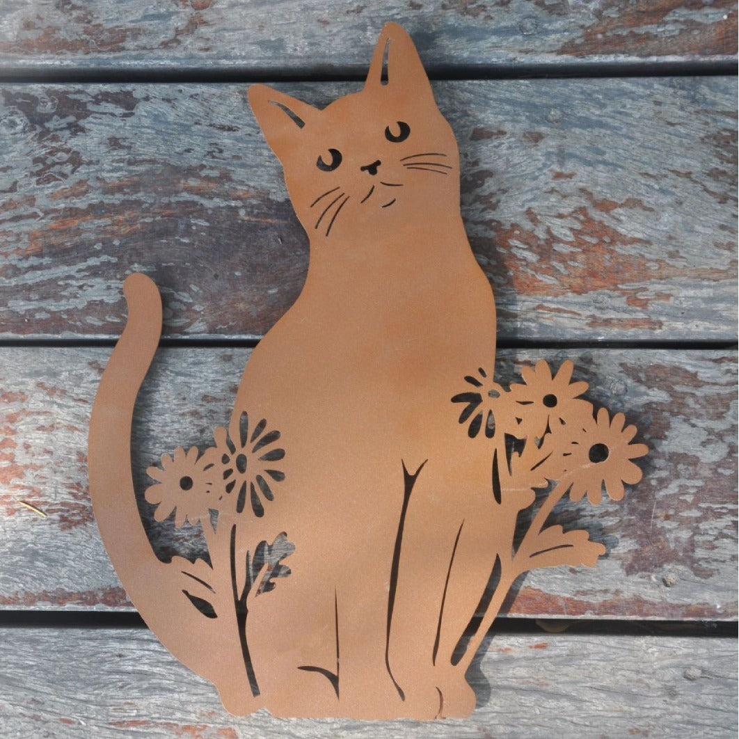 European-style Pastoral Iron Retro Garden Plug-in Kitten Flower Holderwall Decorations Dual-use