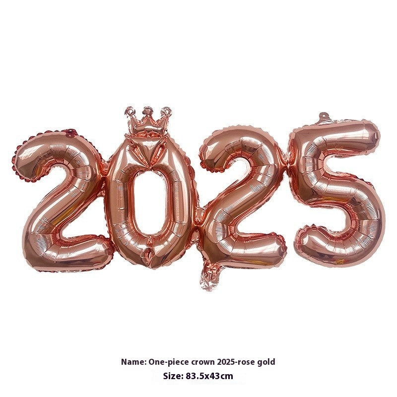 2025 One-piece Digital Crown Balloon