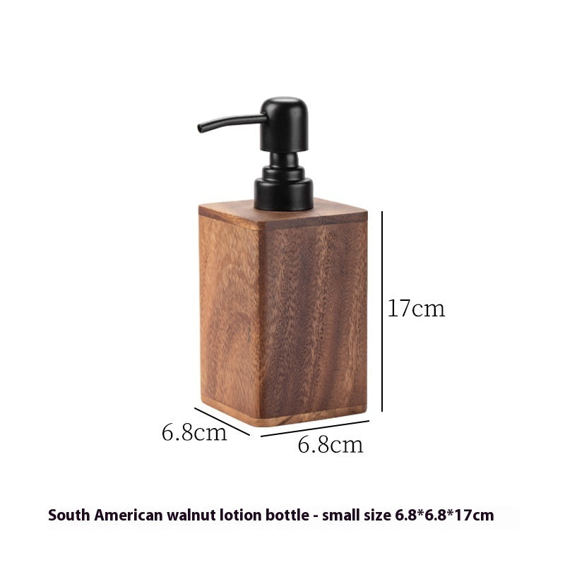 Walnut Solid Wood Split Shampoo Storage Bottle