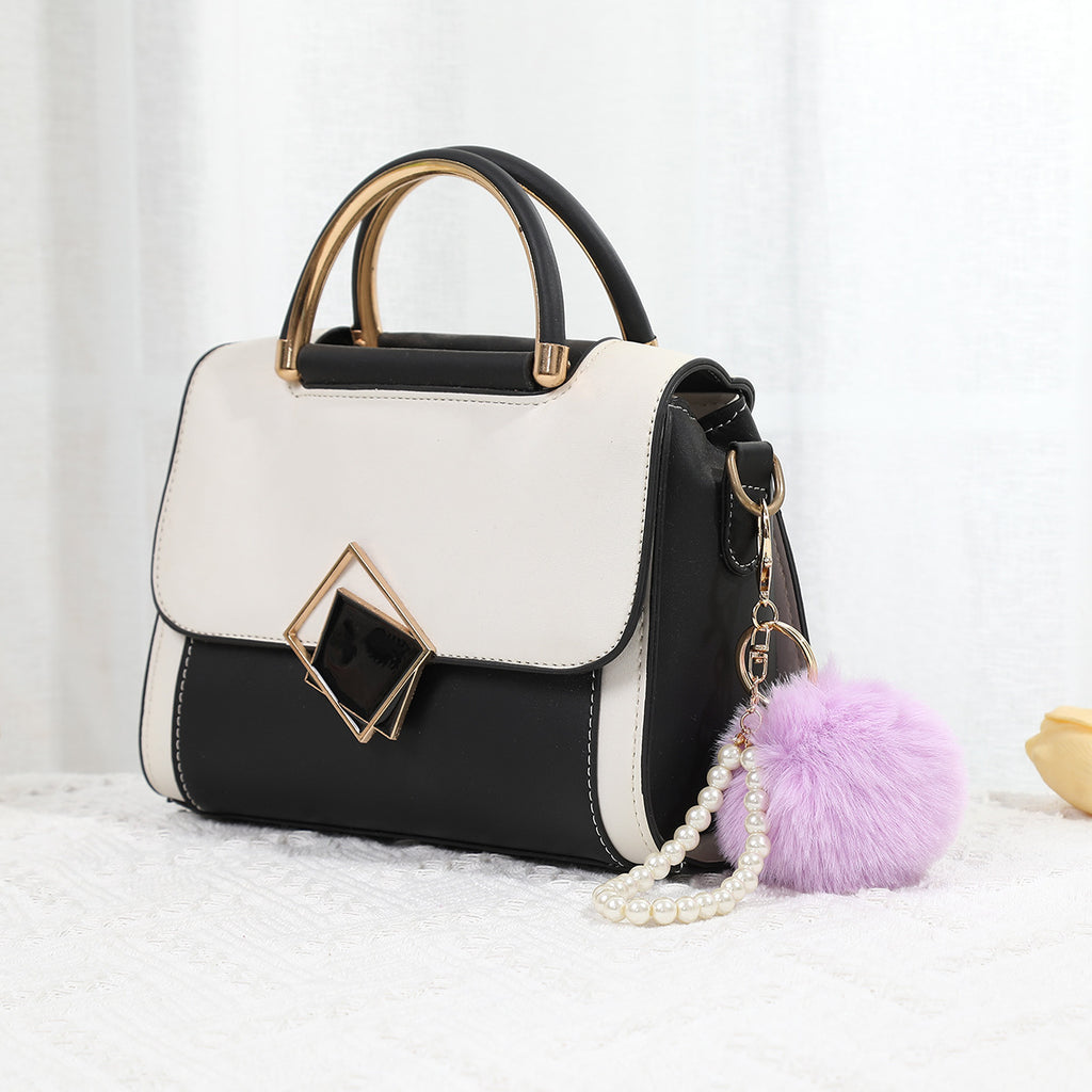 Cute Pearl Fuzzy Ball Pendant Bag Decorative Keychain