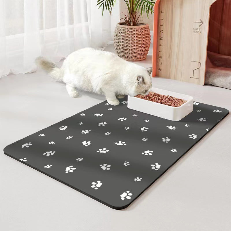 Pet Diatom Ooze Floor Mat Dogs And Cats Eating Mat Spill-proof Waterproof Quick-drying Placemat